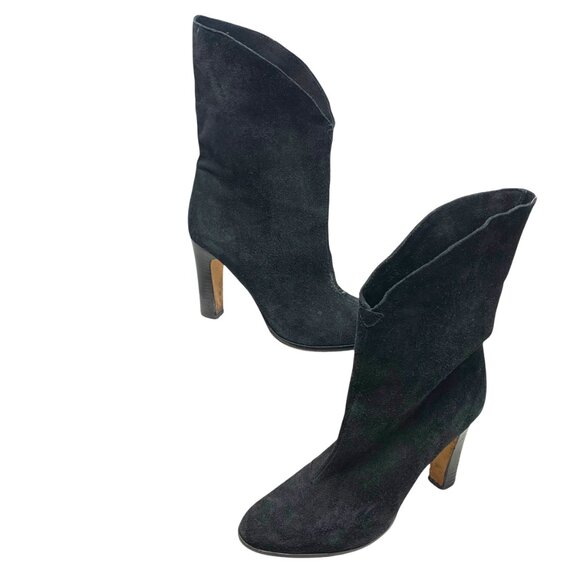 KORS‎ Michael Kors Black Italy Suede Pull On Booties - Picture 9 of 11